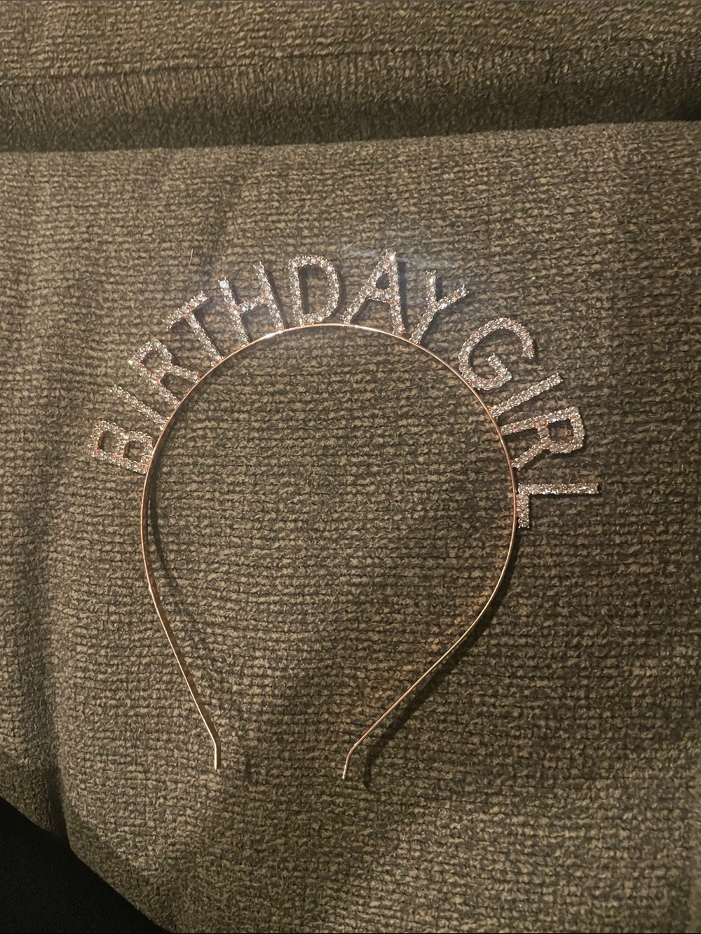 Birthday Girl Rose Gold Glitter Headband